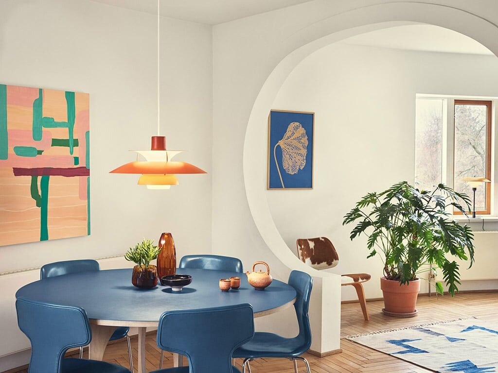 Louis Poulsen PH 5 Pendelleuchte (pastell blau rosa pfirsich) pastell blau rosa pfirsich