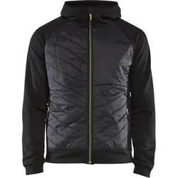 Hybrid-Sweatjacke "3463" - XL - schwarz/gelb