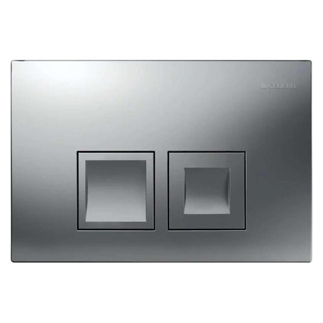 Geberit Delta35 Betätigungsplatte, für 2-Mengen-Spülung, mattverchromt (115.135.46.5)