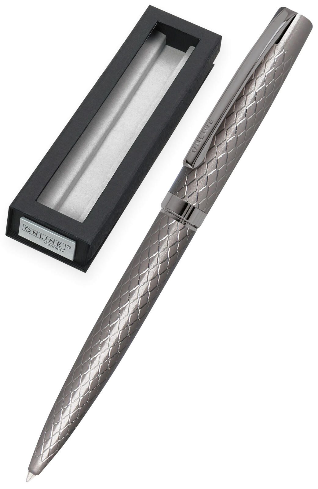 ONLINE® Kugelschreiber 0,6 mm Silber, Schreibfarbe: schwarz 34664