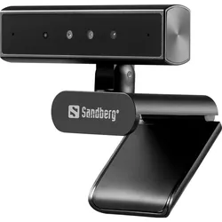 Sandberg Face-ID Webcam Mini Pro (5 Mpx), Webcam, Schwarz