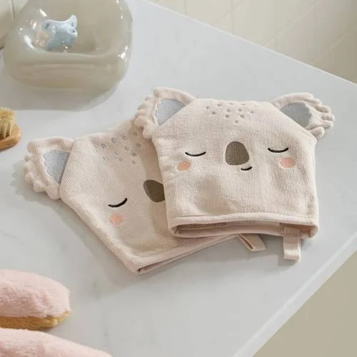 NOUS Kids washand koala set van 2, 15 x 20 cm