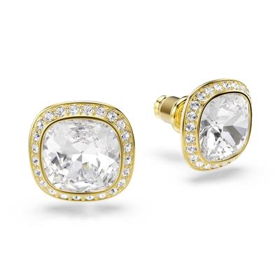 Paar Ohrstecker SWAROVSKI "Schmuck Geschenk UNA Ohrringe", gold (gelbgoldfarben, metallfarben, kristallweiß, kristallweiß), Ohrringe, Damen, Metall, mit Swarovski Kristall