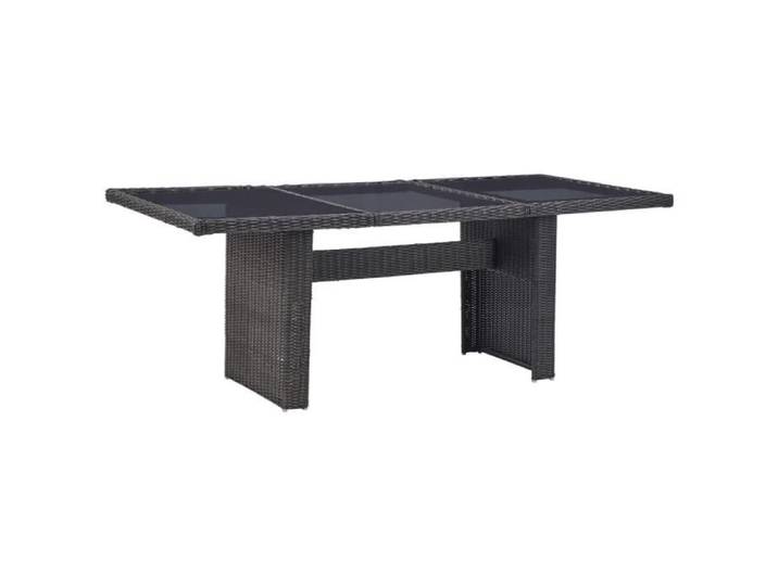 Table à dîner - VIDAXL - 200x100 cm - Noir - Résine tressée - Extérieur
