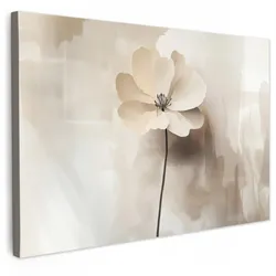 LEINWANDBILD Blume - Beige - Farbe - Schatten Groß 140x90 cm