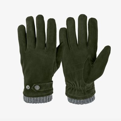Lederhandschuhe PEARLWOOD "RICK", Herren, Gr. 10, grün (pine), Ziegenleder, Handschuhe, weiches Innenfutter aus Fleece