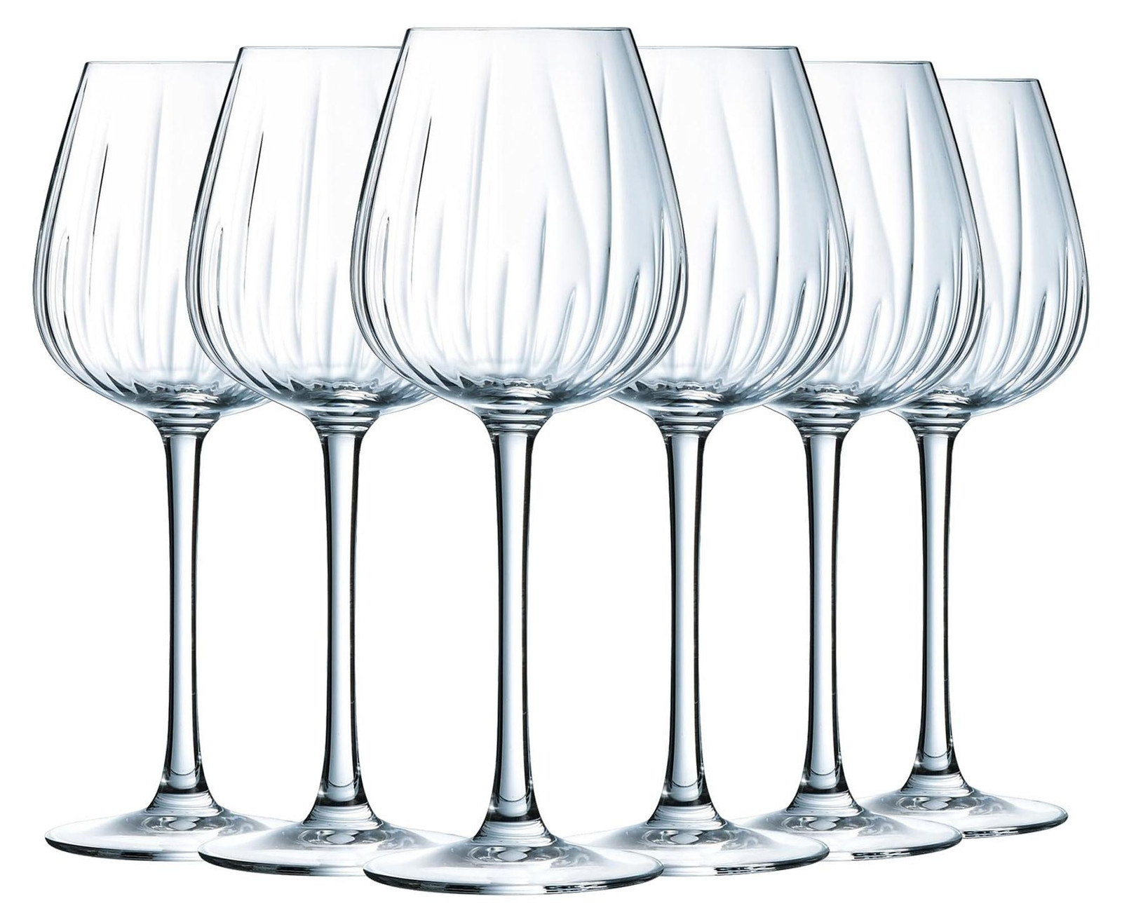 Dripio Swirly Wijnglas Set van 6, 47 cl, Kristalglas