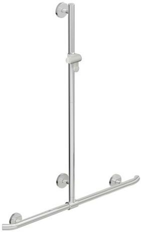 Hewi Warm Touch Duschhandlauf 950.35.44051 signalweiß, 1250 x 962 mm, mit verschiebbarer Brausestange