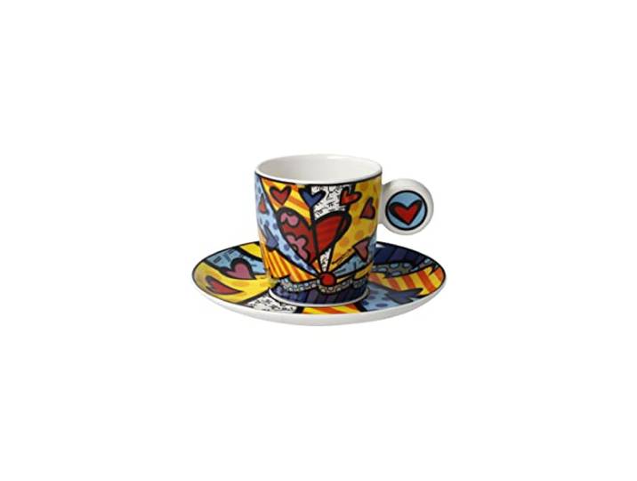 Goebel Romero Britto Pop Art Espressotasse A NEW Day Porzellan