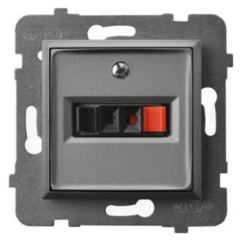 Ospel ARIA Einzellautsprecher-Buchse grau matt GG-1U (GG-1U/m/70)