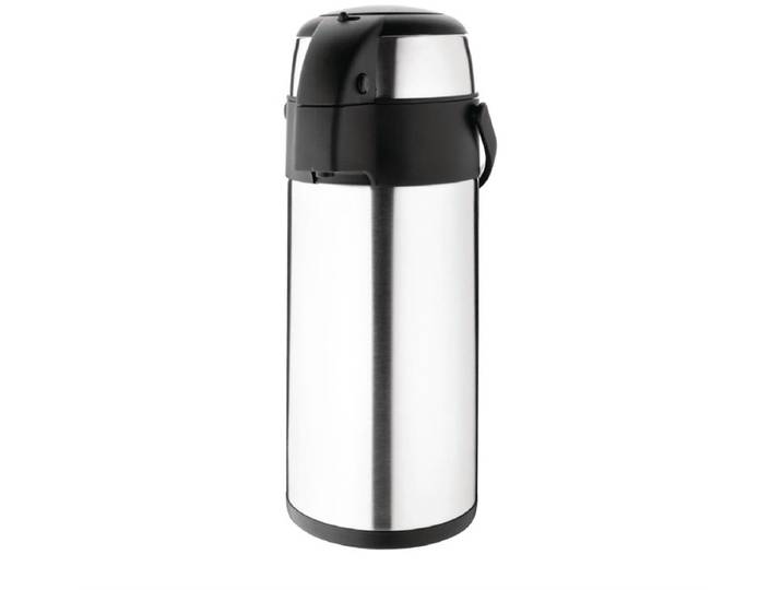 Olympia pompkan rvs 5ltr - Thermoskan met pomp - 44\,5(h) x 17\,2(Ø)cm