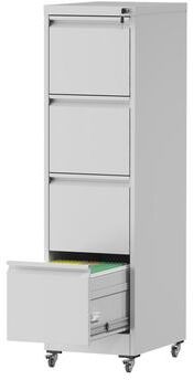 Ostweer Modern Vertical File Cabinet, Heavy-Duty Lockable Filing Cabinet with 4 Drawer Locks and 4 Wheels, for Home Office