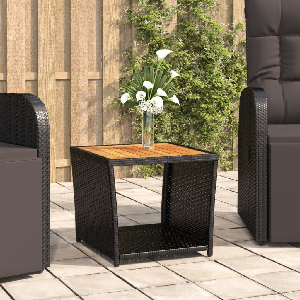 17 Stories Krune Square Solid Wood Outdoor Side Table - 45 cm W 45 cm D