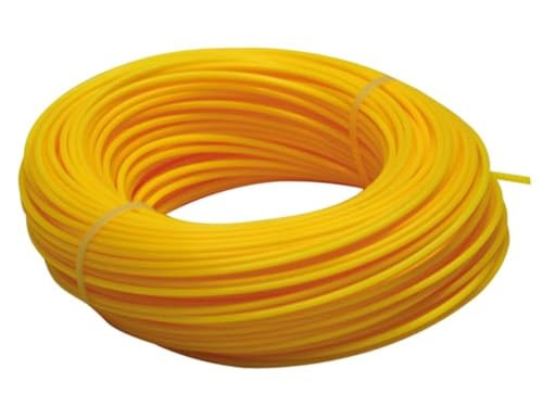 Toolland Trimmerdraad, Nylon, Geel, 2 mm, 50 m