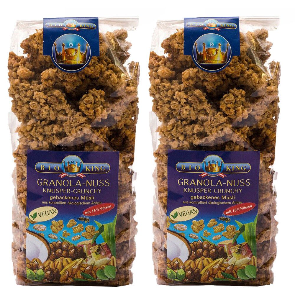 BioKing Bio Granola-Nuss Knusper-Crunchy 2x375 g Müsli