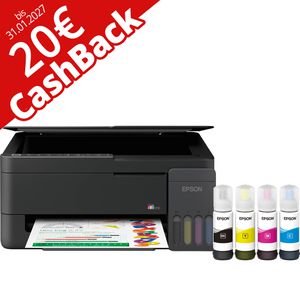 Epson Multifunktionsgerät EcoTank ET-2910, 20 Cashback, Kopierer, Scanner, Tintenstrahldrucker