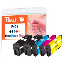 Peach Spar Pack Plus Tintenpatronen kompatibel zu Epson No. 407