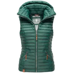 NAVAHOO Damen Designer Steppweste ärmellose Weste mit Kapuze Shadaa