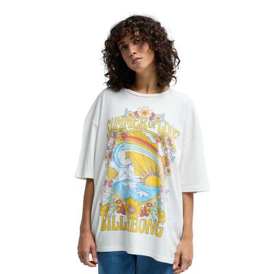 T-Shirt BILLABONG "Summer Of Love", Damen, Gr. S, weiß, Obermaterial: 100% Baumwolle., Shirts T-Shirt