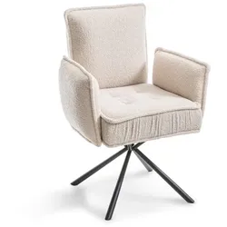Stuhl Vinci Stoff Beige Creme