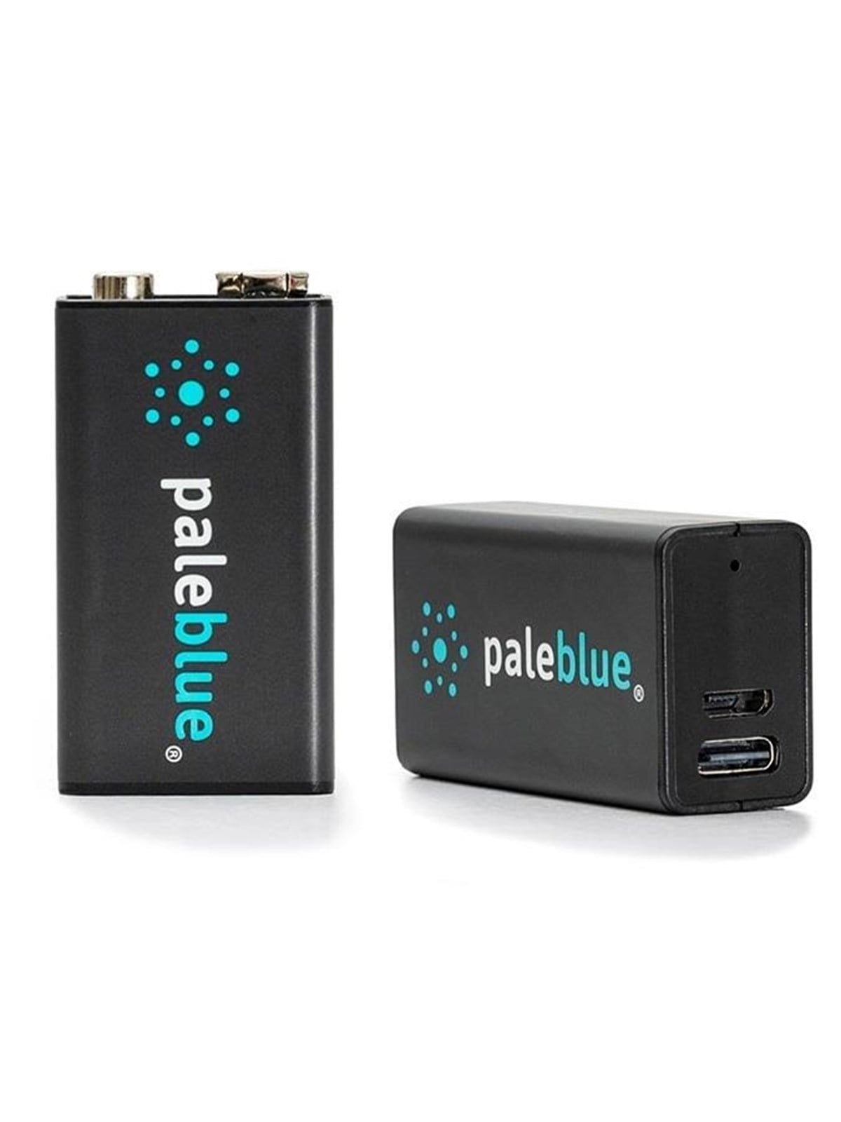 paleblue Pale Blue Li-Ion Rechargeable 9V Battery 2 pack of