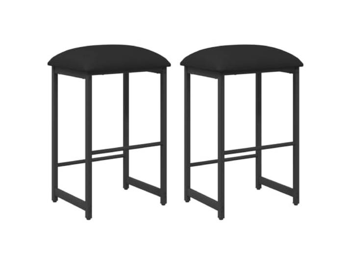 GHVBNMF Barhocker 2er Set Modern Schwarz 40x32x74 cm Holzwerkstoff Stabile Tresenhocker mit Kissen und Fußstütze. Ideal für Ihre Küche, Bar oder das Esszimmer im modernen Design.
