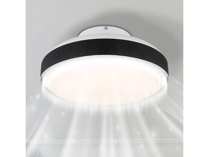 LED-Deckenventilator 45 x 20 x 45cm Schwarz