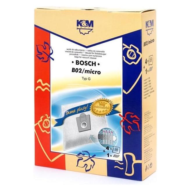 K & M Vacuum Cleaner Filters K&M B02 Mikro (4x) (B02/MICRO)