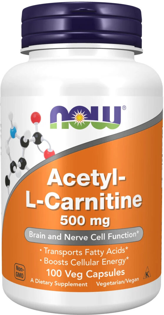 Now Acetyl-l-carnitine 500 Mg 100 Caps