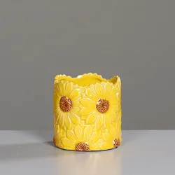 Vase (H 13,50 cm) - gelb - H 13,50 cm