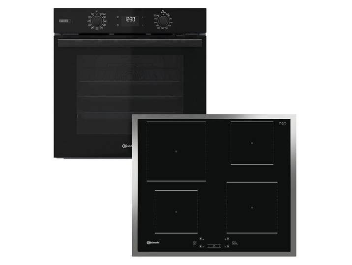 BAUKNECHT Backofen-Set BAKO 780 Steam IND BL, mit 1-fach-Teleskopauszug, Hydrolyse, GentleSteam – für ein saftiges Inneres und ein knuspriges Äußeres