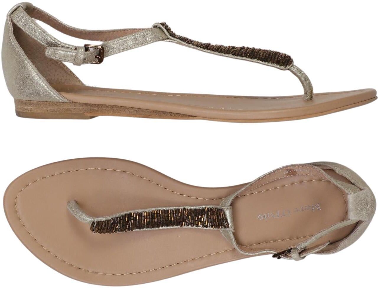 Marc O' Polo Sandalen, Silber, Gr. EU 34, Leder - Second Hand