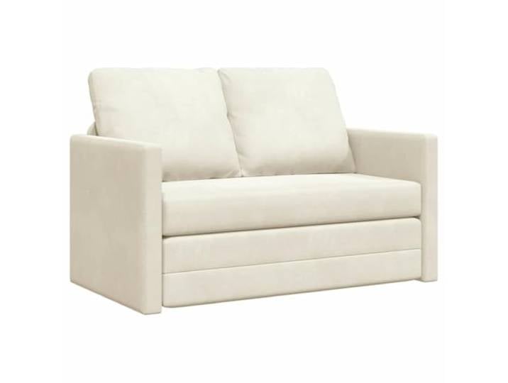Makastle SchlafSofa Couch Creme 204 x 122 x 60 cm Samt