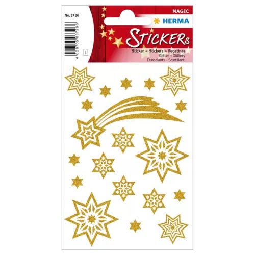 HERMA Aufkleber 3726 Sterne, gold, 19 Etiketten