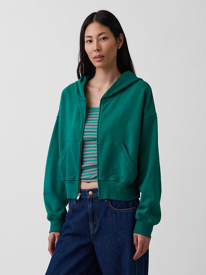 GAP Sweatjacke in Grün - L