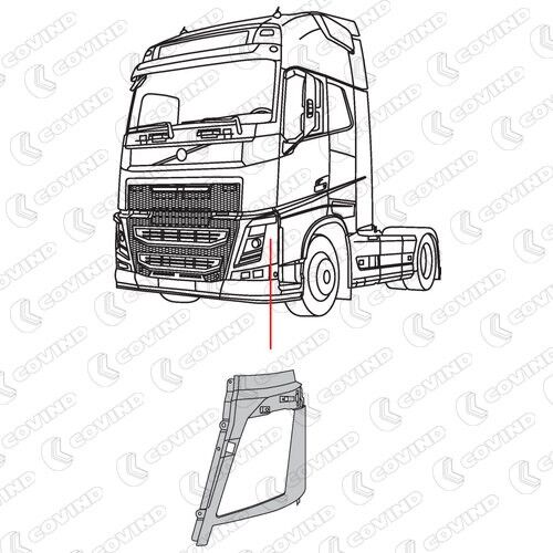 COVIND 4FH/135 Frame, headlight