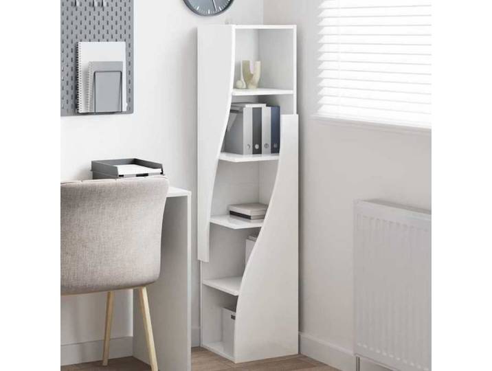 Meuble Rangement - HAOSHOP - Meuble d'angle 32x32x140cm Bois d'ingénierie&01_42153
