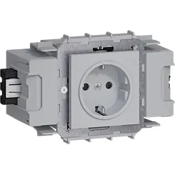 Hager GS10017035 Steckdose 1-fach Wago Winsta Frontrastend lichtgrau