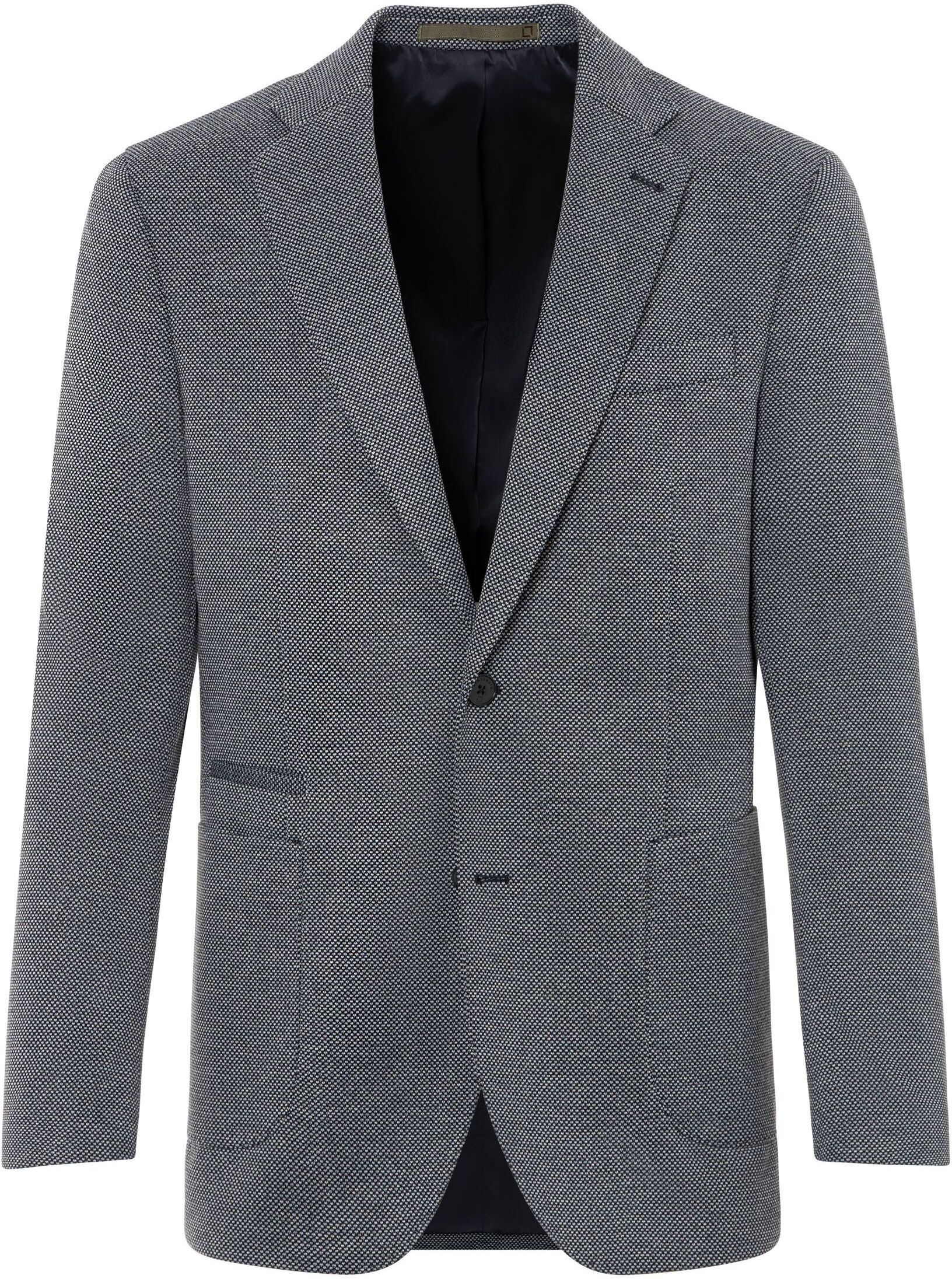 Anzugsakko BENVENUTO. "MATTHEO", Herren, Gr. 31, blau (mittelblau struktur), Obermaterial: 87% Polyester PES. 13% Elasthan EL. Futter: 100% Polyester PES. 100% Polyester PES., meliert, modern fit, V-Ausschnitt, Sakkos, mit Pattentaschen