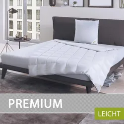 BettwarenShop Daunen Sommerdecke Premium leicht, Füllung: 90% Daunen, 10% Federn 200x200 cm