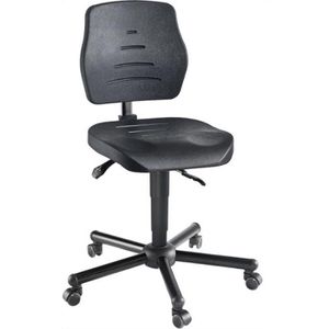 meychair Arbeitsstuhl W15-25-TR-PU, XXL, schwarz, mit Rollen, PU-Schaum, bis 250 kg