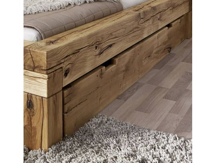 Schubkasten für Bett 180/200 cm 'Manuel / Daniel' Wildeiche massiv