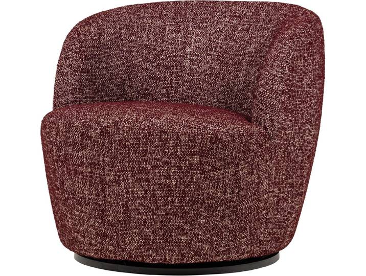WOOOD Serra Draaifauteuil - Melange Stof - Bordeauxrood - 68x70x77