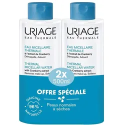 Uriage, Gesichtsreinigung, Thermales Mizellenwasser für normale bis trockene Haut (Mizellenwasser, 500 ml)