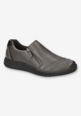 Women's Karol Comfort Flat by Easy Street in Grey (Size 7 M)