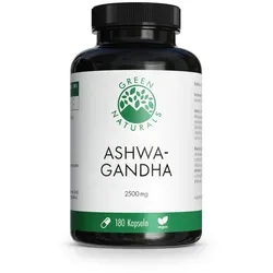GREEN NATURALS Ashwagandha 2500 mg Hochdosis vegan 180 St