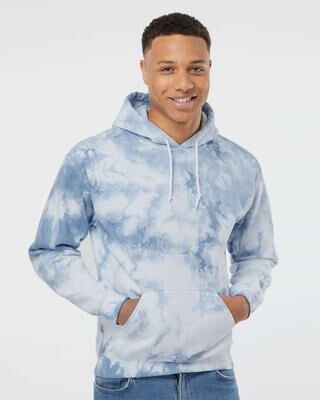 Colortone 8790 Crystal Wash Hooded Sweatshirt in Ice Blue size Large   Cotton/Polyester Blend