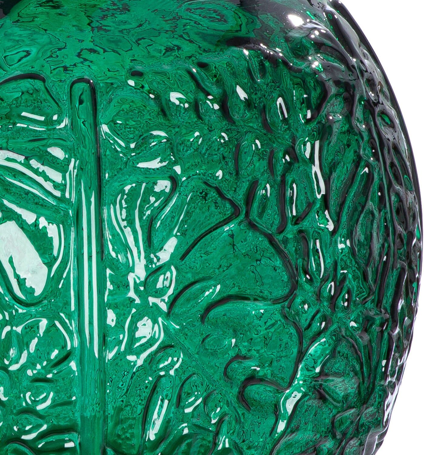 Tischvase GILDE "Vase Dschungel", grün, B:33cm H:44cm T:33cm Ø:33cm, Glas, Vasen, Tischvase grün B/H/T: 33cm x 44cm x 33cm Ø 33cm