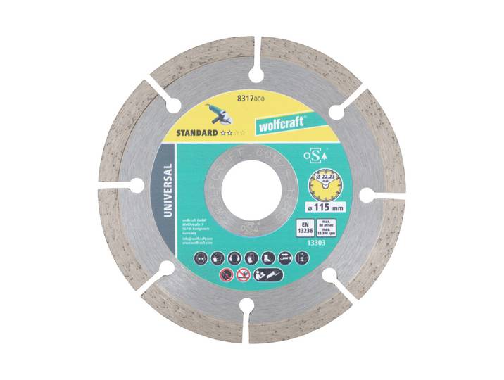 wolfcraft Diamant-Trennscheibe Solid Universal, ø115mm