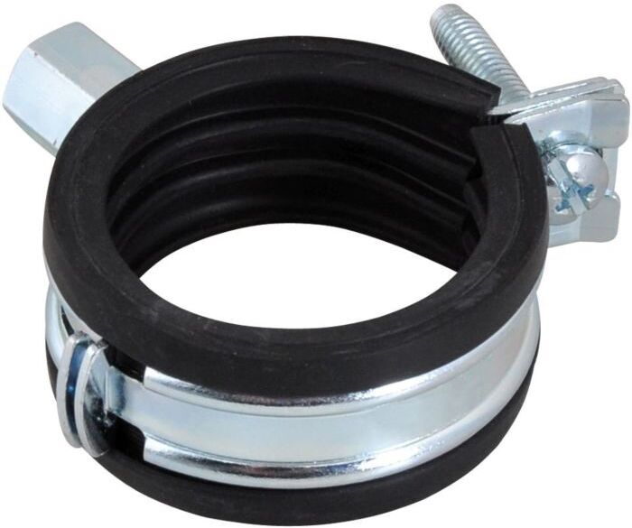 Walraven Bismat Einschraubenschelle 3413063 57-63mm, M 8, Stahl, elektrolytisch verzinkt, mit Schallschutz
